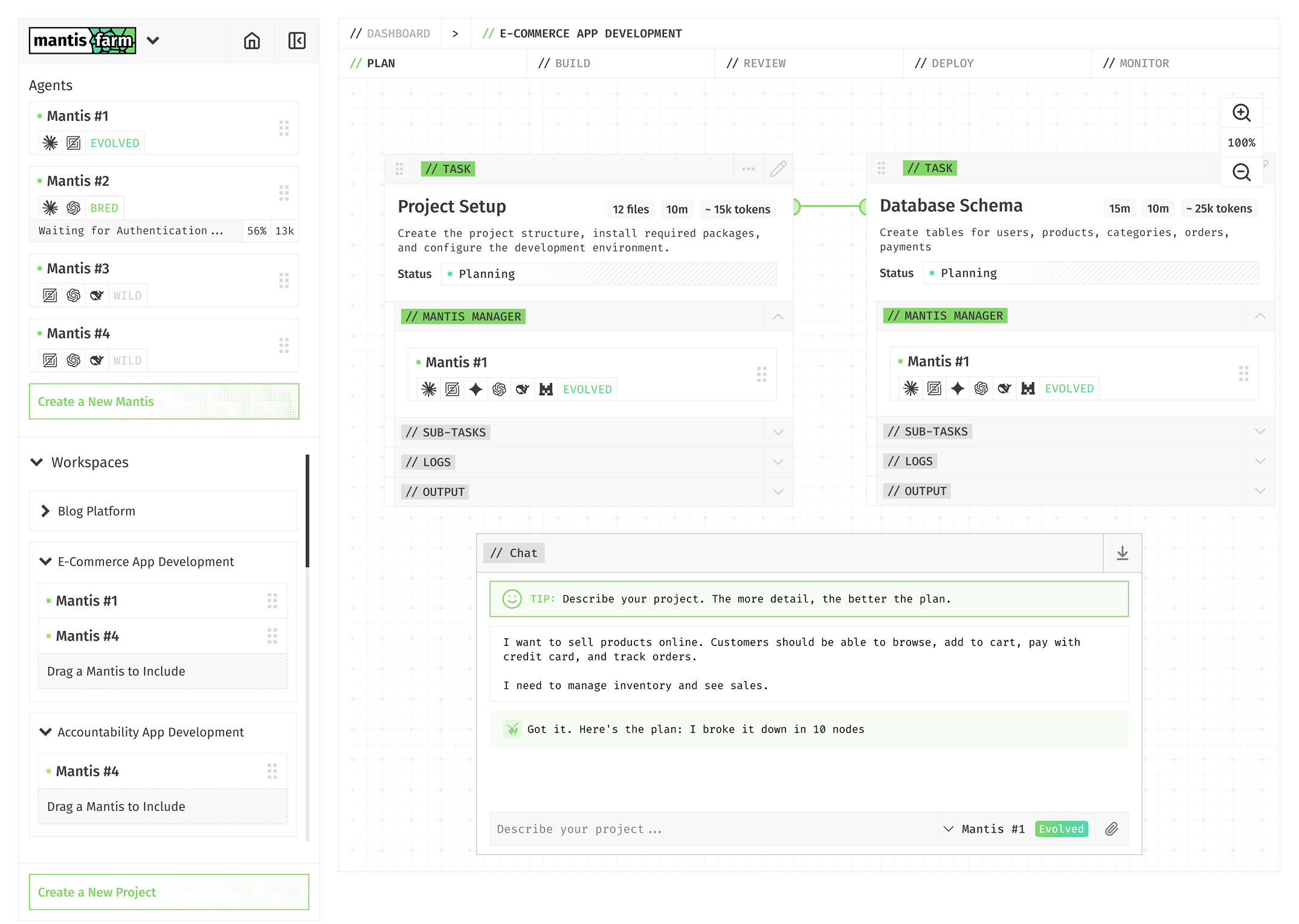 Visual Planning Canvas